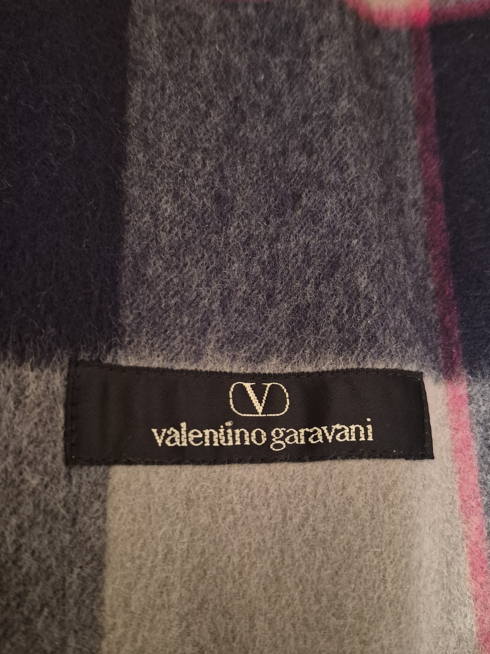 Valentino Garavani Men's Gray Plaid Wool Sweater